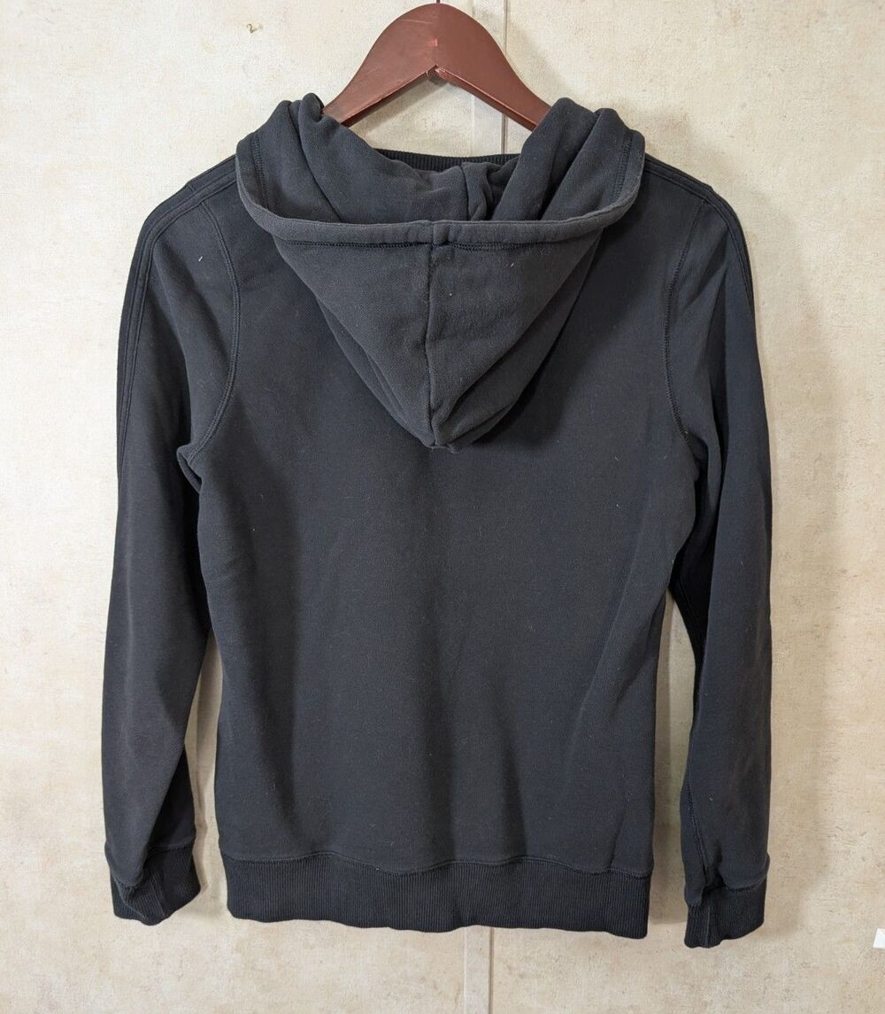 Adidas Hoodie Womens M Black Pullover Sweatshirt Gold Logo - Picture 3 of 10